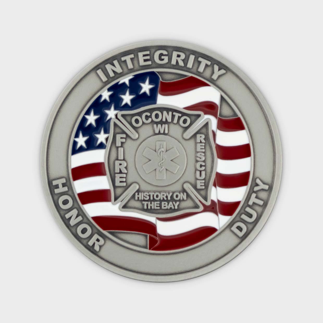 Oconto Fire Rescue Coin Obverse