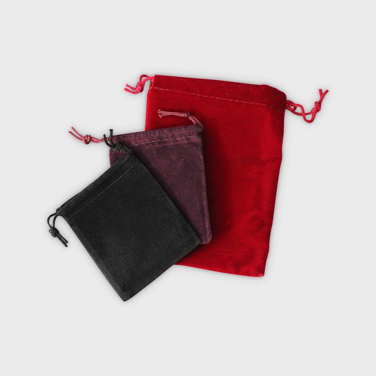 Small Velvet Pouches Close Up