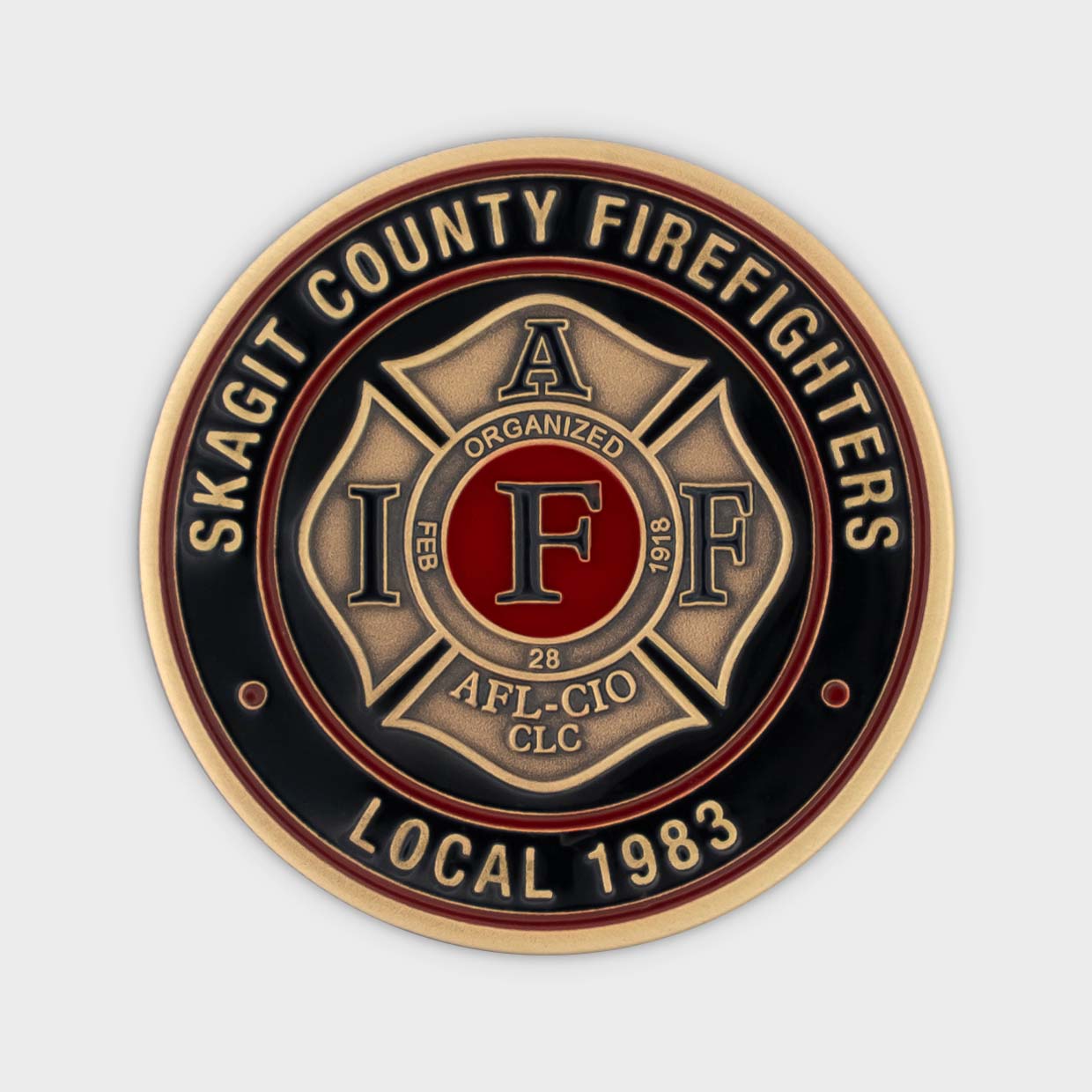 Mount Vernon Skagit County Firefighters Coin Obverse