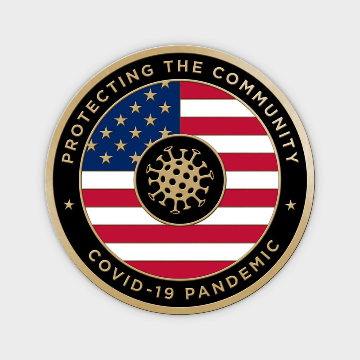 Protecting the Community COVID-19 Coin Obverse