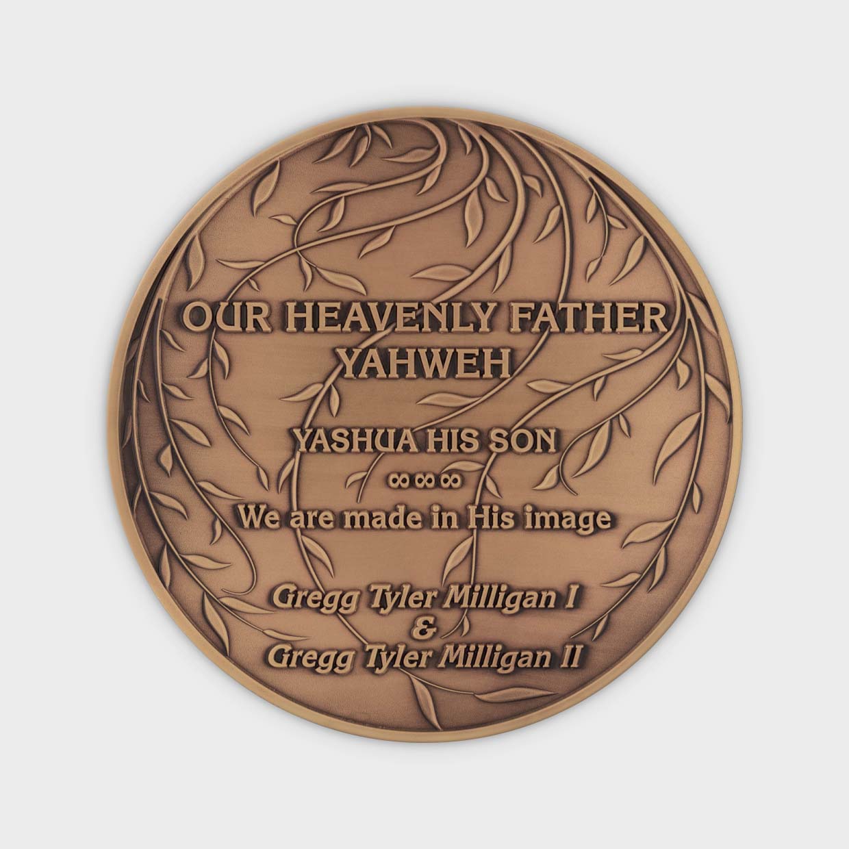 Our Heavenly Father Medallion Reverse