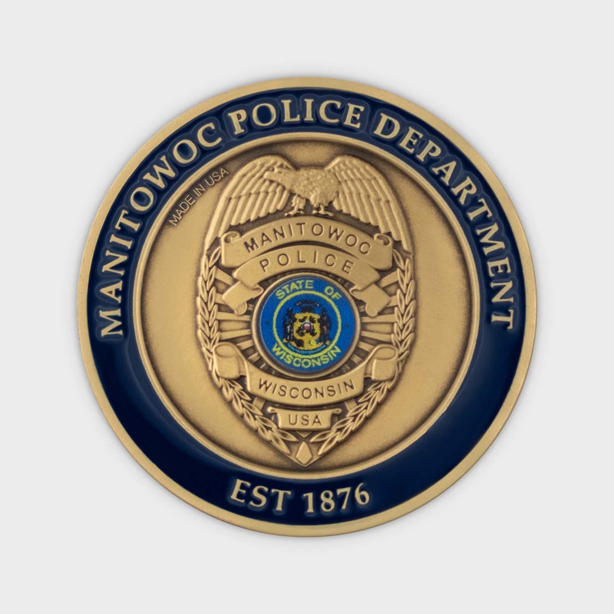 Manitowoc Police Department Coin Obverse