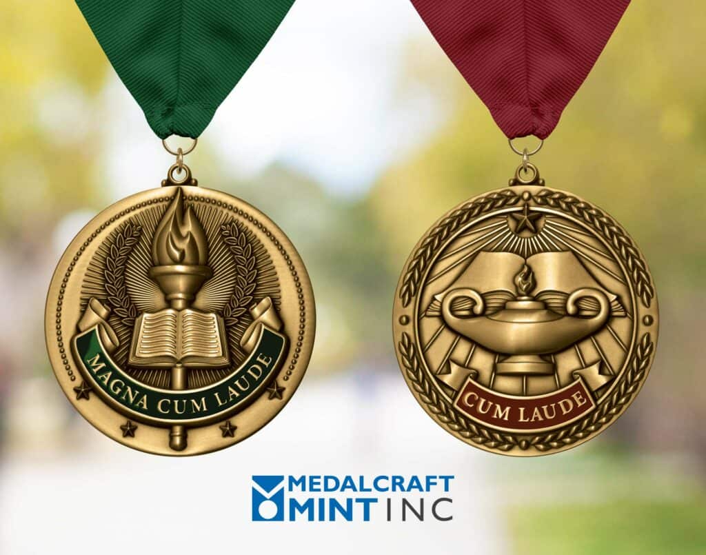 Graduate Award Rubber Medals - 12 Piece Set For Kindergarten & Elementary School Graduation