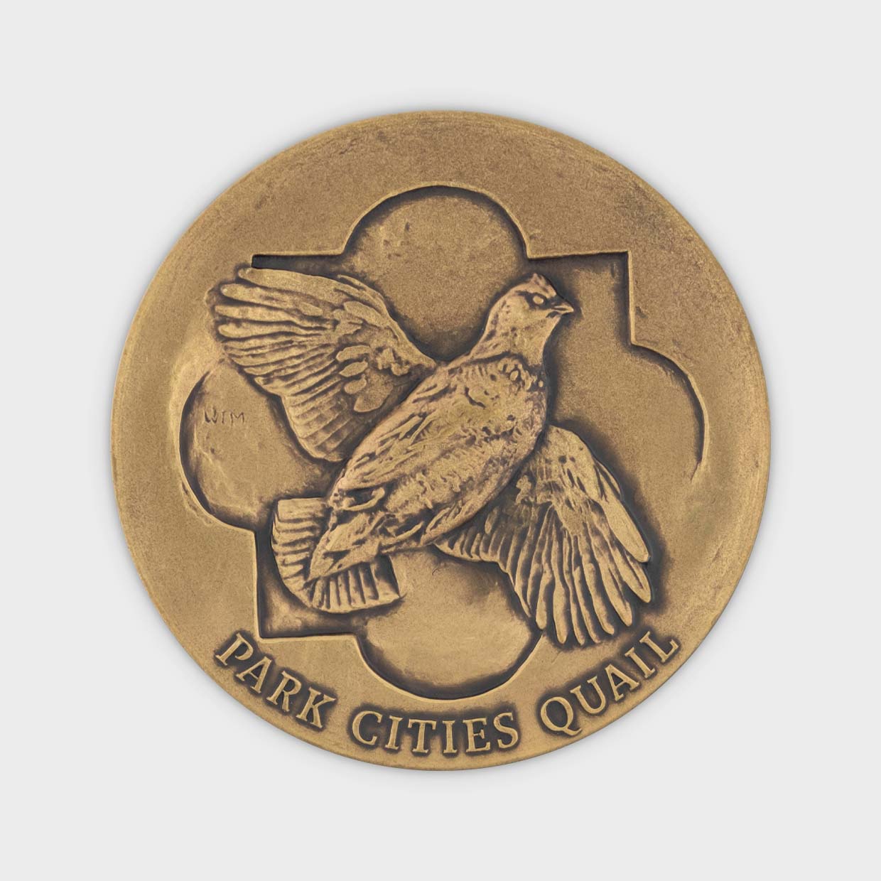 Park Cities Quail Medallion Obverse