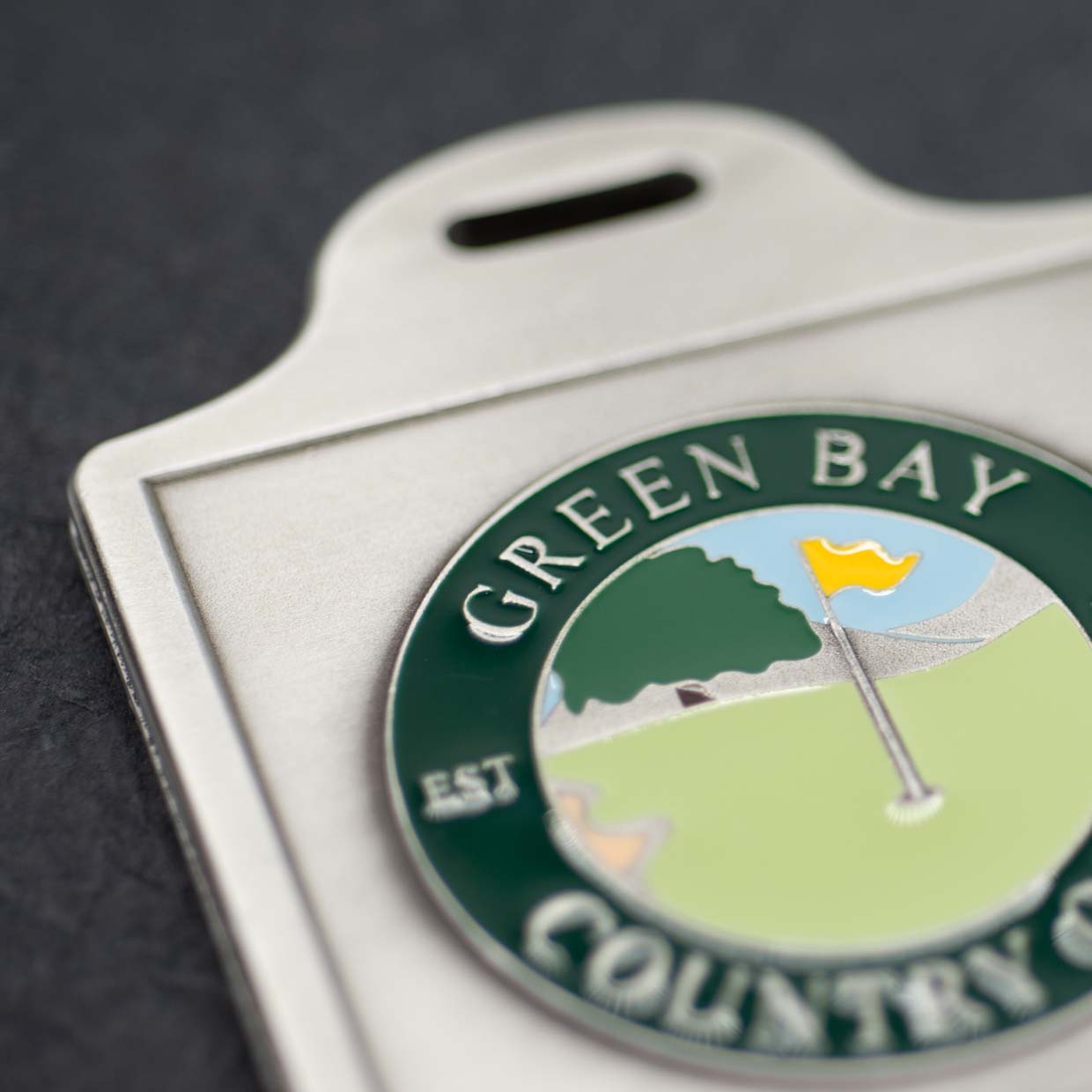 Green Bay Country Club Golf Bag Tag Detail