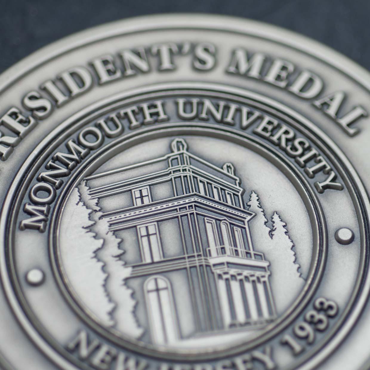Monmouth University President's Medallion Detail