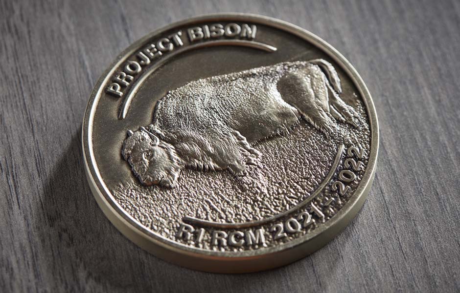 Project Bison Nickel Silver Medallion