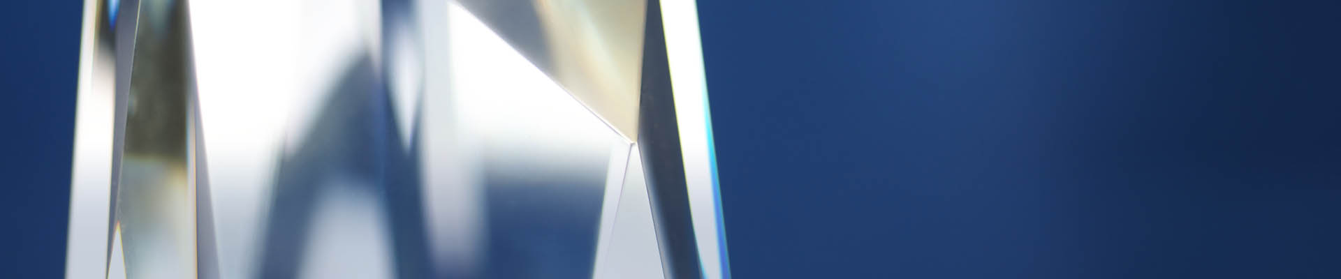 Crystal on Blue Background