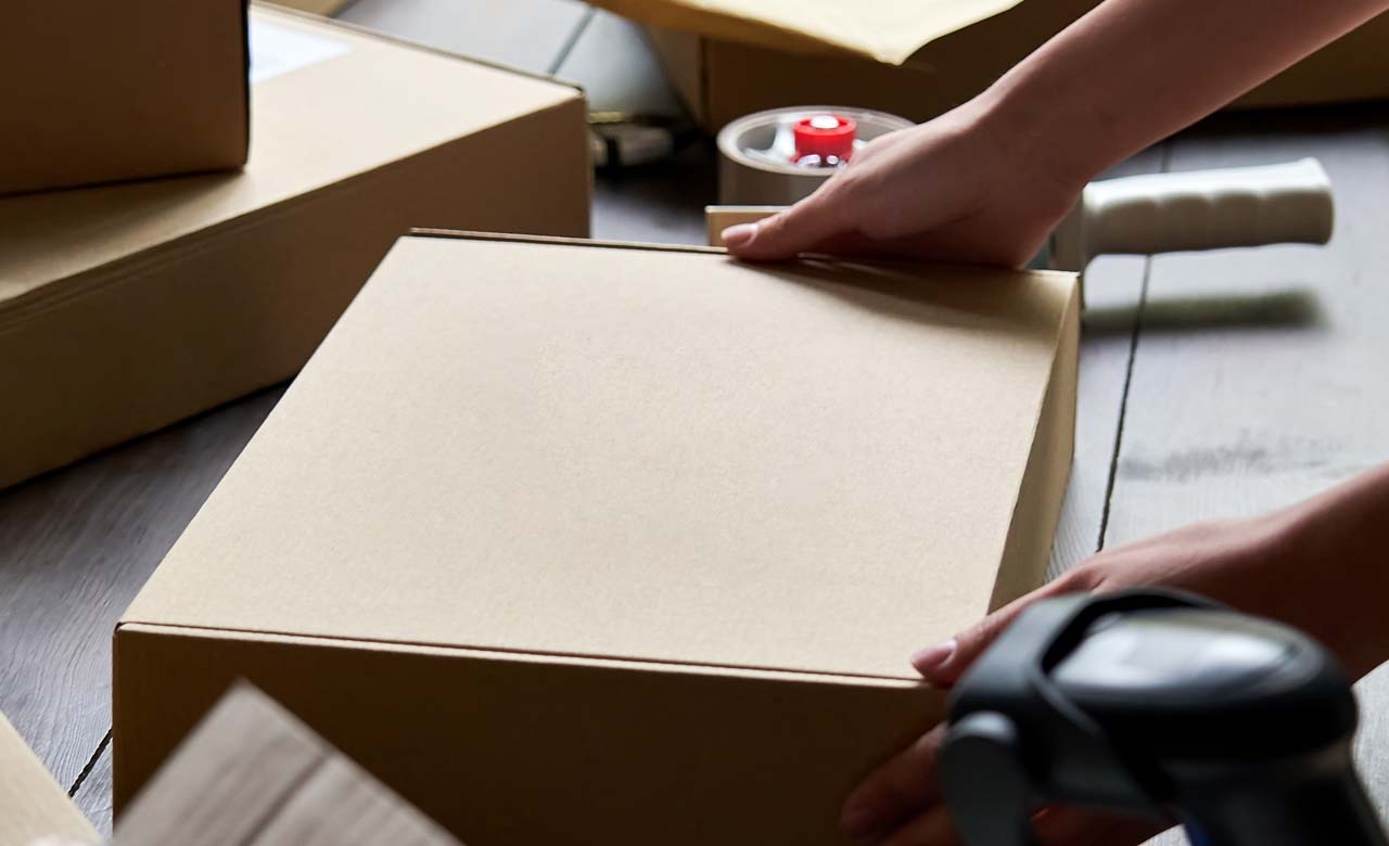 Boxes Being Prepared for Shipment