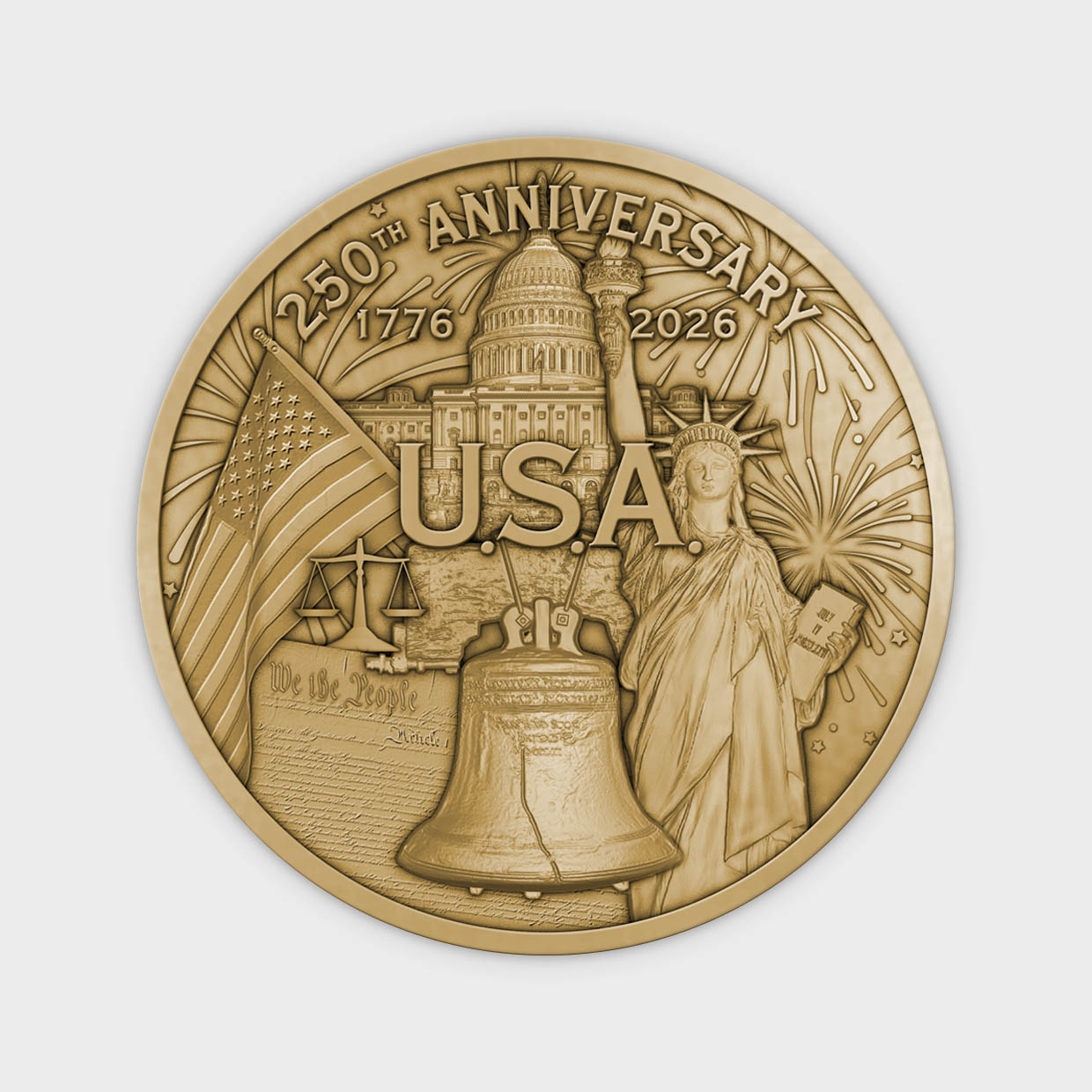 America 250 Liberty Brass