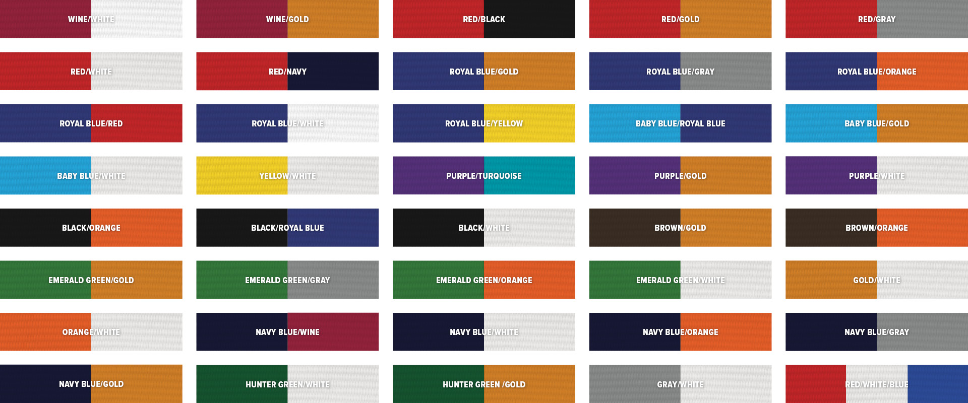 Ribbon Color Two Tone Options