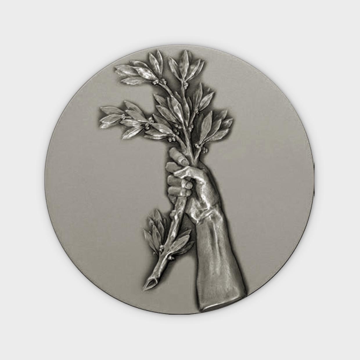 Arm & Laurel Nickel Silver