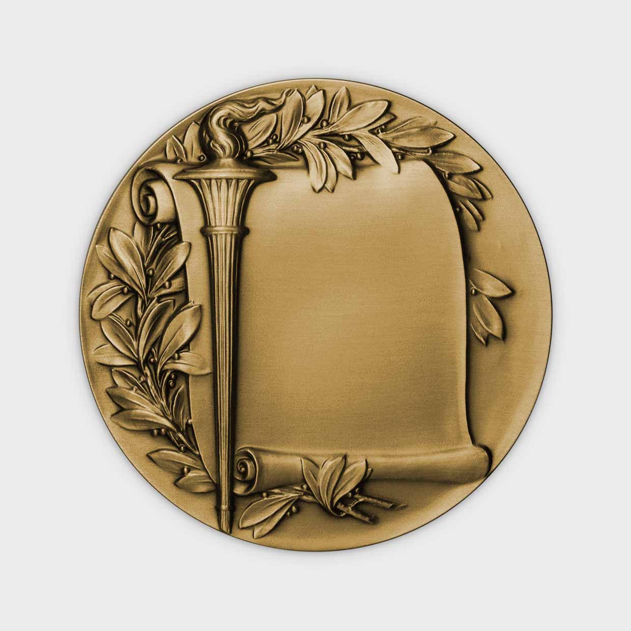 Torch & Scroll Brass