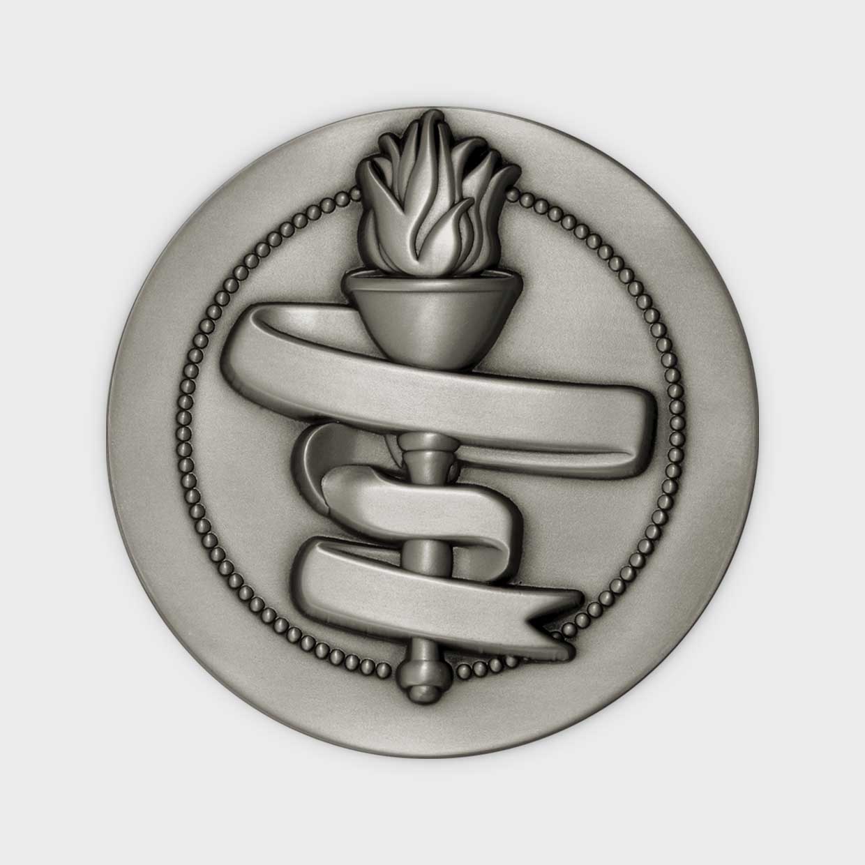 Ribbon-Wrapped Torch Nickel Silver